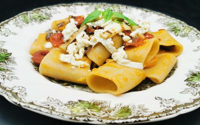 Pasta con Berenjena y Queso