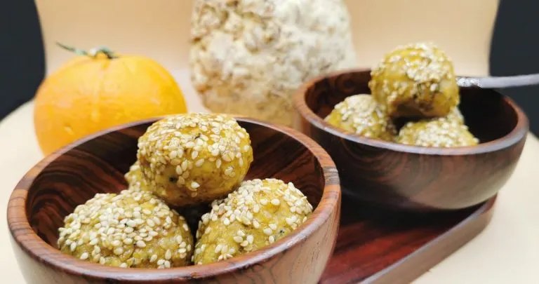 Albóndigas de Garbanzos y Apio Nabo a la Naranja