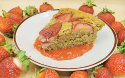 Pastel de Fresas Vegano