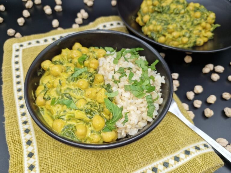 Curry de Garbanzos y Espinacas