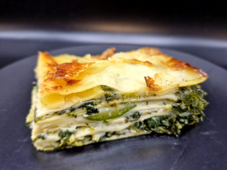 Lasaña de Kale y queso Provola ahumada